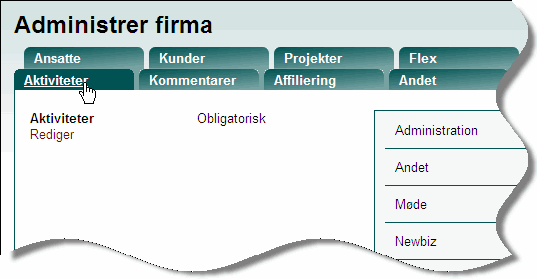 Vedligeholdelse af aktivitetsliste Vedligeholdelse af aktivitetsliste
