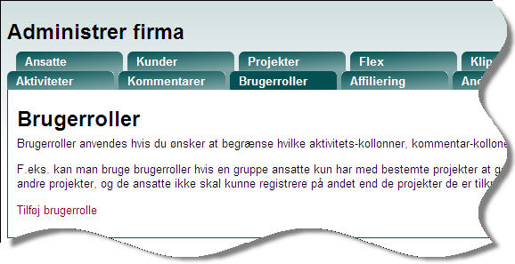 Brugerroller Brugerroller