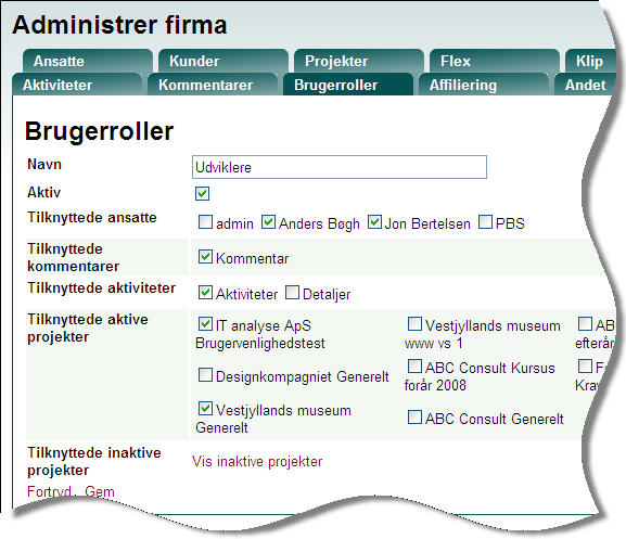 Brugerroller Brugerroller