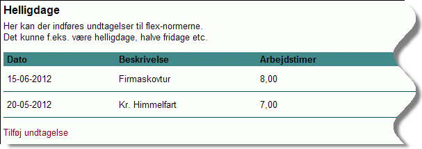 Flex - helligdage Flex - helligdage