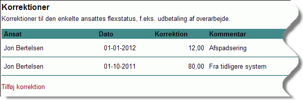 Flex - korrektioner Flex - korrektioner